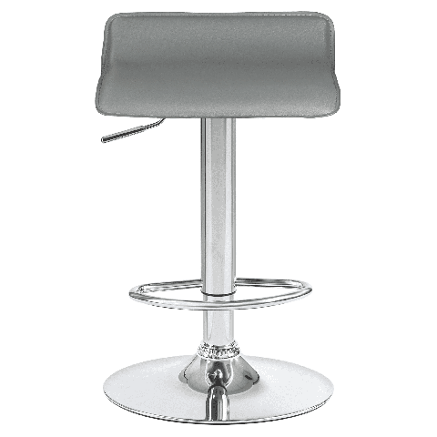 Мягкий стул барный TOMMY серый сиденье искусственная кожа