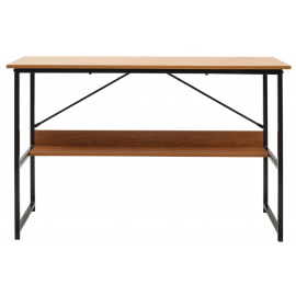 Компьютерный стол LUCIA H475 Дуб натуральный / черный каркас