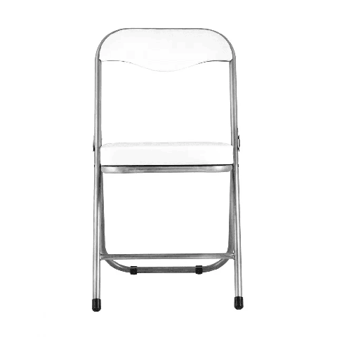 Стул складной ДЖОН металлик, белый