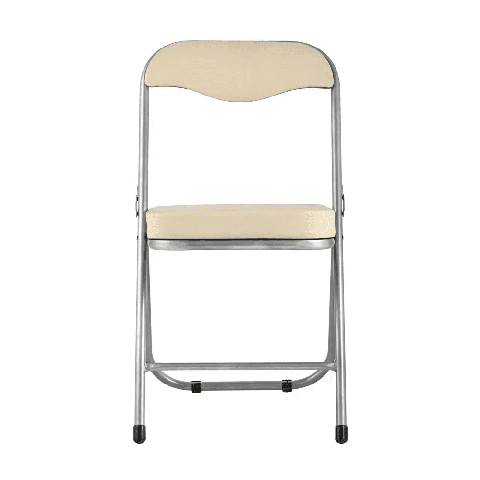 Стул складной ДЖОН металлик, кремовый