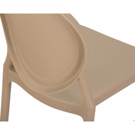 Пластиковый стул обеденный ALBERT, цвет бежевый