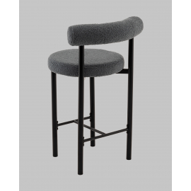 Стул полубарный Флорео букле темно-серый