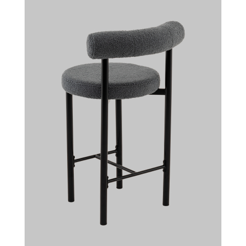 Стул полубарный Флорео букле темно-серый