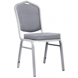 Банкетный стул Корона 25 Рогожка серый/серебро