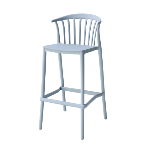 Стул полубарный Campo пластик голубой