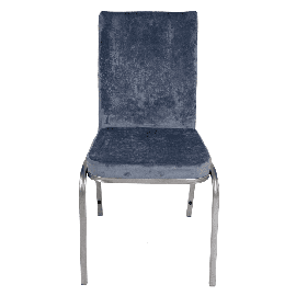 Банкетный стул Конгресс Велюр синяя сталь, каркас цвет серебро