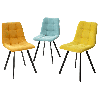 Стул CHILLI-Q SQUARE желтый #H19, велюр / черный каркас