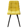 Стул CHILLI-Q SQUARE желтый #H19, велюр / черный каркас
