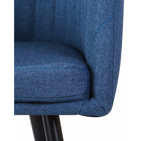 Стул обеденный ALINA с подлокотниками, синяя ткань