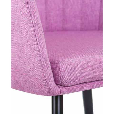 Стул обеденный ALINA с подлокотниками, сиреневая ткань (LAR-106D-16)