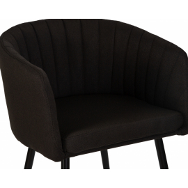 Стул обеденный ALINA, черная ткань (LAR-106D-28)