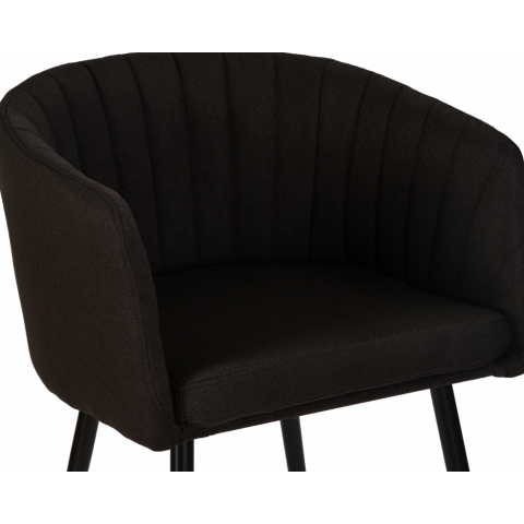 Стул обеденный ALINA, черная ткань (LAR-106D-28)