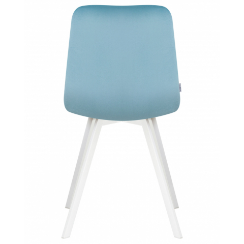 Стул обеденный ALEX SQUARE, цвет сиденья цвет морской волны велюр (V108-57), цвет основания белый