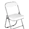 Стул складной ДЖОН металлик, белый