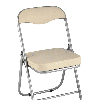 Стул складной ДЖОН металлик, кремовый