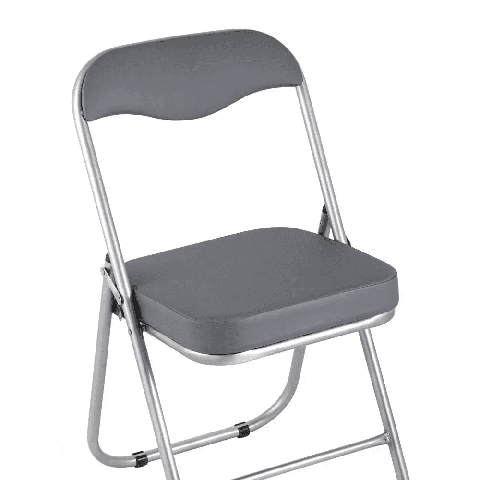 Стул складной ДЖОН металлик, серый