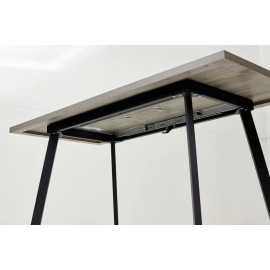 Стол ФИН 120 Дуб Шерман серый/ черный каркас