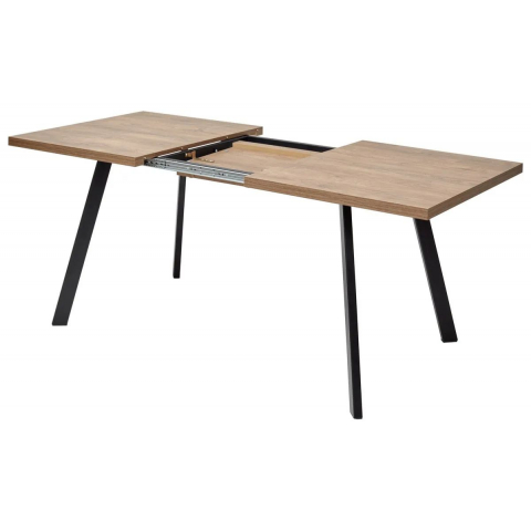 Стол BRICK M 120 Дуб Канзас/ Черный