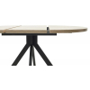 Стол КОРФУ 100 раскладной Дуб Эндгрейн / черный каркас