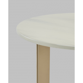 Журнальный столик Кассия 60*60 см светлая керамика