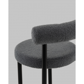 Стул полубарный Флорео букле темно-серый