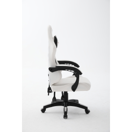 Кресло спортивное TopChairs Phantom бело-черный