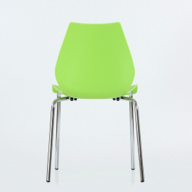 Стул СМН-234 Лила хром металл, стопируемый, зеленый