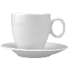 Чашка чайная «Софтен»; фарфор; 220мл; D=77,H=80мм; белый