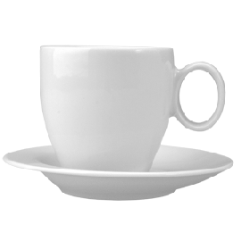 Чашка чайная «Софтен»; фарфор; 220мл; D=77,H=80мм; белый