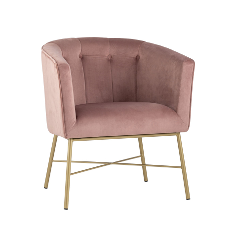 Кресло Шале велюр розовый