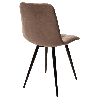 Стул CHILLI-Q молочный шоколад #12, велюр / черный каркас из металла
