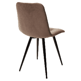 Стул CHILLI-Q молочный шоколад #12, велюр / черный каркас из металла