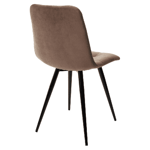 Стул CHILLI-Q молочный шоколад #12, велюр / черный каркас из металла