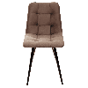 Стул CHILLI-Q молочный шоколад #12, велюр / черный каркас из металла