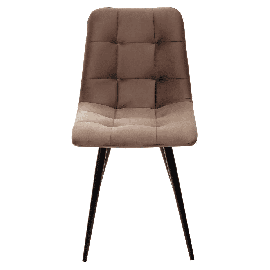Стул CHILLI-Q молочный шоколад #12, велюр / черный каркас из металла