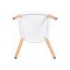 Пластиковый стул Theo белый ножки деревянные цвет бук