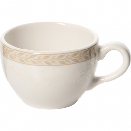 Чашка кофейная «Антуанетт»; фарфор; 85мл; D=65,H=50,L=85мм; белый,олив.
