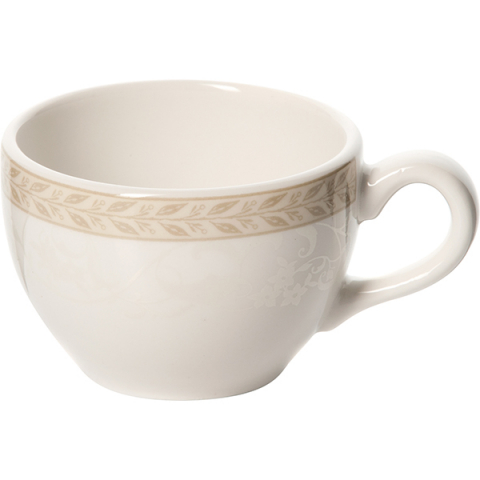 Чашка кофейная «Антуанетт»; фарфор; 85мл; D=65,H=50,L=85мм; белый,олив.