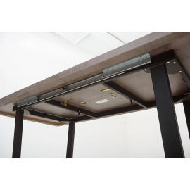 Стол ЛОФТ 138 Бетон Портленд/ Черный