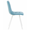 Стул обеденный ALEX SQUARE, цвет сиденья цвет морской волны велюр (V108-57), цвет основания белый