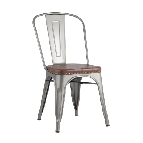 Стул TOLIX SOFT серебристый