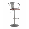 Стул барный TOLIX ARMS SOFT серебристый