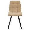 Стул CHILLI SQUARE RU-16 экокожа цвет бежевый винтаж, PU / черные металлические ножки