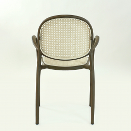 Кресло СМН-70 цвет кофейный с белой сеткой