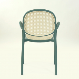 Кресло СМН-70 цвет бирюзовый с белой сеткой