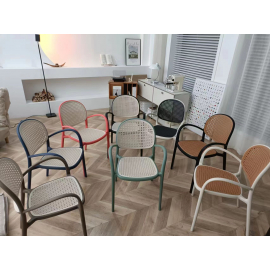 Кресло СМН-70 цвет бирюзовый с белой сеткой