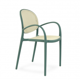 Кресло СМН-70 цвет бирюзовый с белой сеткой