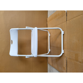 Стул СМН-296 складной белый пластик, белый каркас