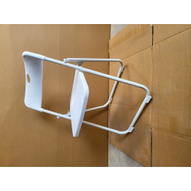 Стул СМН-296 складной белый пластик, белый каркас