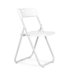 Стул СМН-296 складной белый пластик, белый каркас